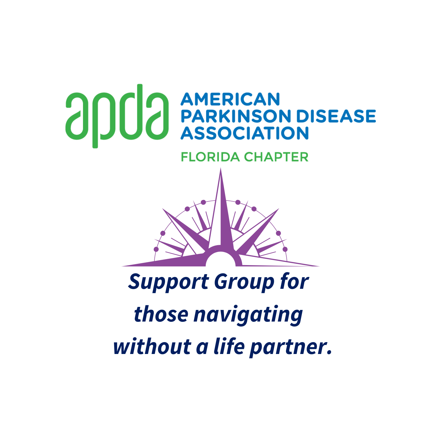 APDA Support Group: For those Navigating without a life Partner - logo